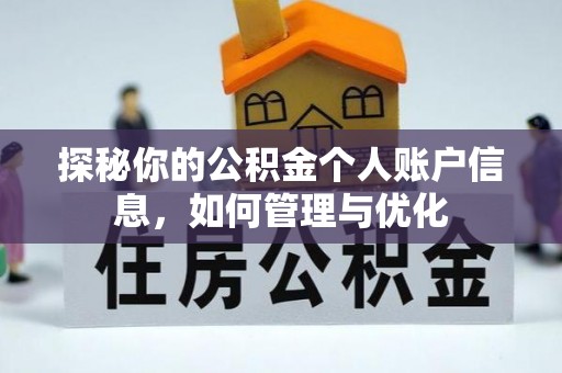 细河探秘你的公积金个人账户信息，如何管理与优化