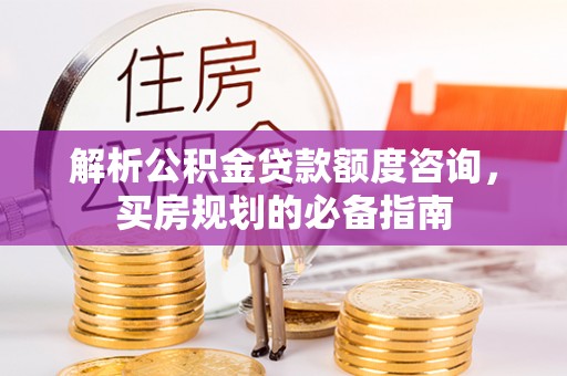 细河解析公积金贷款额度咨询，买房规划的必备指南