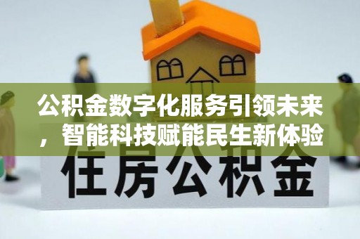细河公积金数字化服务引领未来，智能科技赋能民生新体验