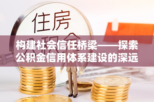 细河构建社会信任桥梁——探索公积金信用体系建设的深远意义