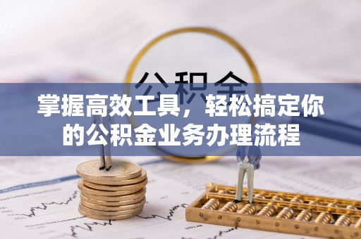 细河掌握高效工具，轻松搞定你的公积金业务办理流程