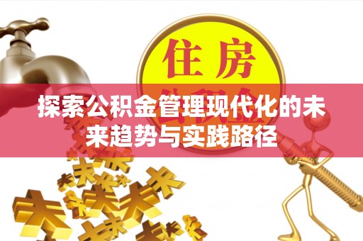 细河探索公积金管理现代化的未来趋势与实践路径