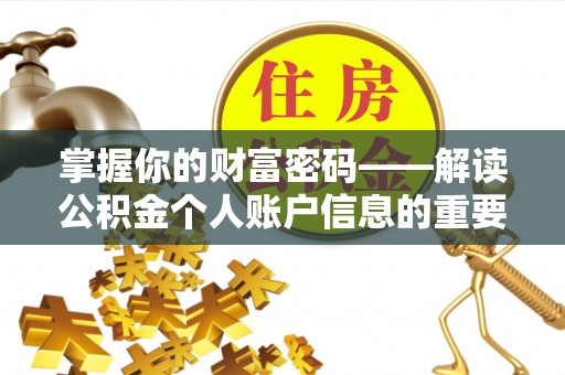 细河掌握你的财富密码——解读公积金个人账户信息的重要性