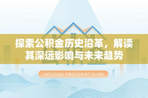 细河探索公积金历史沿革，解读其深远影响与未来趋势