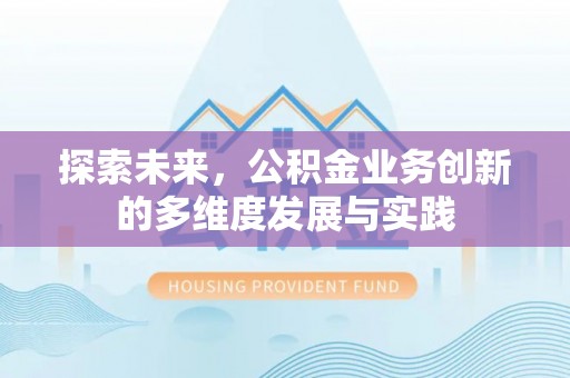 细河探索未来，公积金业务创新的多维度发展与实践